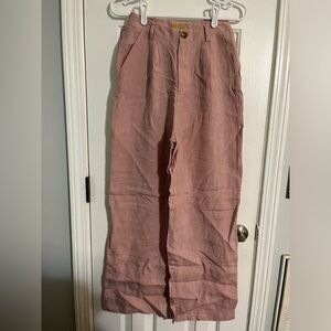VRG GRL 100% linen pink trousers size 4